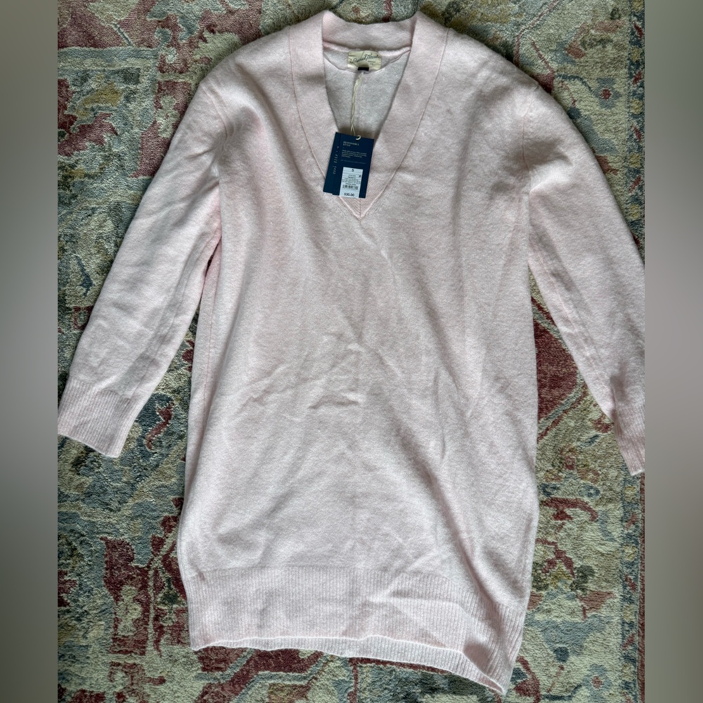 Pink sweater dress with cashmere like material